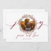 ベリーズアンドジョイホリデーフォトカード シーズンカード (正面/裏面)