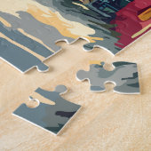 ベリーズイラストレーショントラベルアートヴィンテージ ジグソーパズル (側面)