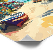 ベリーズイラストレーショントラベルアートヴィンテージ ポスター (角)