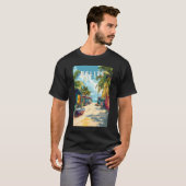 ベリーズイラストレーショントラベルアートヴィンテージ Tシャツ (正面フル)