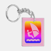 ベリーズウィンドサーフィン（コーキングカイエ）レインボー キーホルダー (正面左)