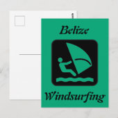 ベリーズウィンドサーフィン(ロングカイグラバーズリーフアトール) ポストカード (正面/裏面)