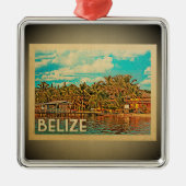ベリーズカリブのオーナメントヴィンテージトラベル メタルオーナメント (正面)