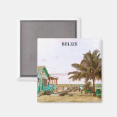 ベリーズカリブのビーチ風景 マグネット (正面/裏面)