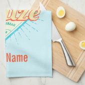 ベリーズカリブのレトロタートルヴィンテージ土産 キッチンタオル (四つ折り)