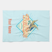 ベリーズカリブのレトロタートルヴィンテージ土産 キッチンタオル (横)