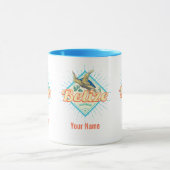 ベリーズカリブのレトロタートルヴィンテージ土産 マグカップ (中央)