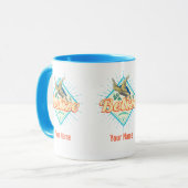 ベリーズカリブのレトロタートルヴィンテージ土産 マグカップ (正面左)