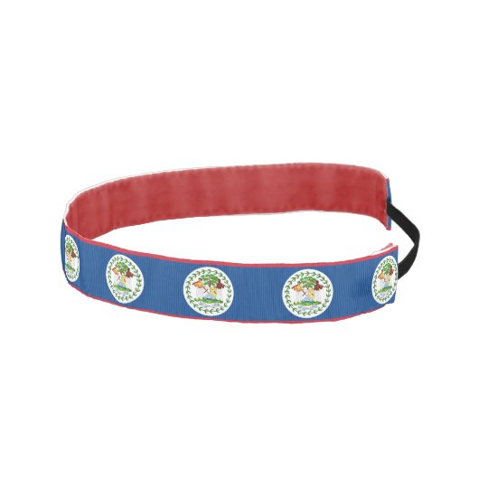ベリーズスリップまたは滑ること国旗を持つノンヘッドバンド アスレチックヘッドバンド (右)