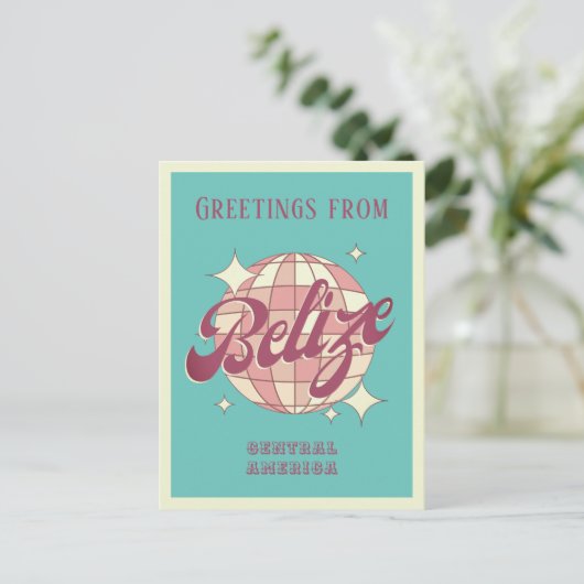 ベリーズセントラルアメリカバケーションレトロハガキ ポストカード (スタンド正面)