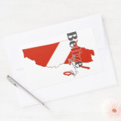 ベリーズダイビング 長方形シール (封筒)