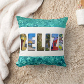 ベリーズトロピカルビーチブルー海旅行写真 クッション (ブランケット)