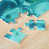 ベリーズトロピカルビーチブルー海旅行写真 ジグソーパズル (側面)