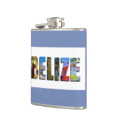 ベリーズトロピカルビーチブルー海旅行写真 フラスク (左)