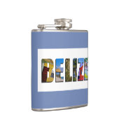 ベリーズトロピカルビーチブルー海旅行写真 フラスク (右)