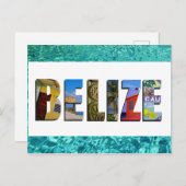 ベリーズトロピカルビーチブルー海旅行写真 ポストカード (正面/裏面)