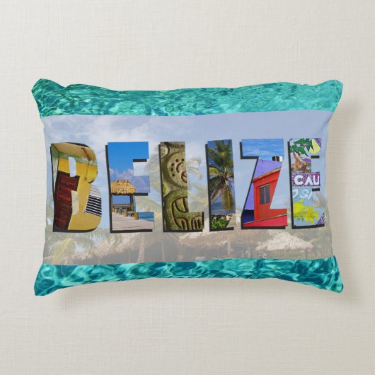 ベリーズトロピカルブルー海ウォーターズ旅行写真 アクセントクッション (正面)