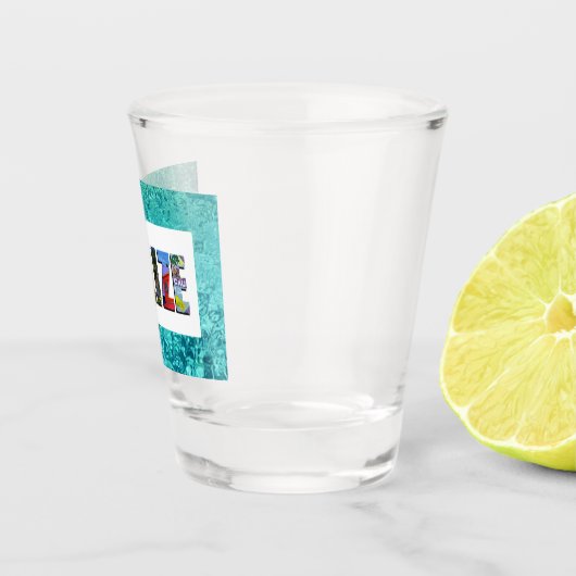 ベリーズトロピカルブルー海旅行写真 ショットグラス (右)