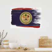 ベリーズフラッグポスター ポスター (キッチン)