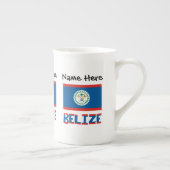 ベリーズベリーズパーソナライズされた国旗 ボーンチャイナマグカップ (右)