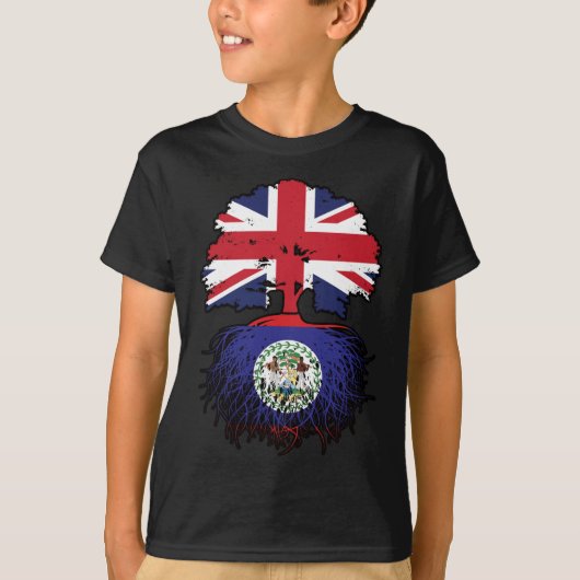 ベリーズベリーズ英国ツリールーツ国旗 Tシャツ (正面)