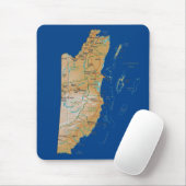 ベリーズマップマウスパッド マウスパッド (マウス)