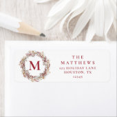 ベリーズモノグラムホリデイ差出人住所 ラベル (インサイチュ)