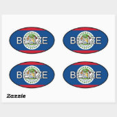 ベリーズユーロステッカー 楕円形シール (シート)