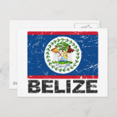 ベリーズヴィンテージ国旗 ポストカード (正面/裏面)