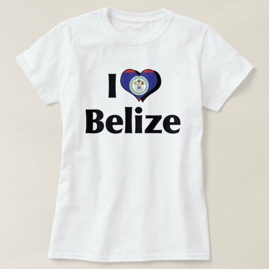 ベリーズ国旗が好き Tシャツ (デザイン正面)