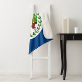 ベリーズ国旗と愛国心シェルパ毛布 シェルパブランケット (インサイチュ)