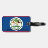 ベリーズ国旗と荷物タグ ラゲッジタグ (裏面横)