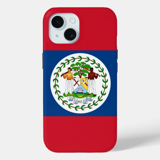 ベリーズ国旗のApple iPhone 15 Case-Mate iPhoneケース (裏面)