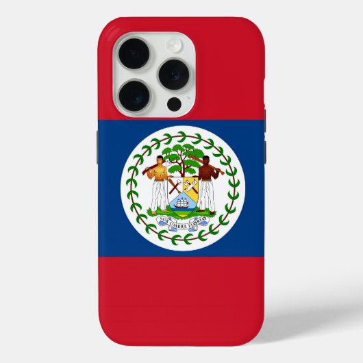 ベリーズ国旗のApple iPhone 15 Pro Case-Mate iPhoneケース (裏面)