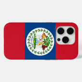 ベリーズ国旗のApple iPhone 15 Pro Case-Mate iPhoneケース (裏面 (横))