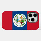 ベリーズ国旗のApple iPhone 16 Pro Case-Mate iPhoneケース (裏面 (横))