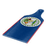 ベリーズ国旗を持つガラス製のカッティングボードパドル カッティングボード (角)