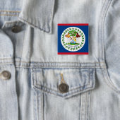 ベリーズ国旗を持つボタン 缶バッジ (インサイチュ)