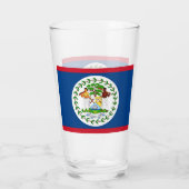 ベリーズ国旗を持つ愛国的なガラスのカップ タンブラーグラス (裏面)