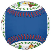 ベリーズ国旗を持つ愛国的なソフトボール ソフトボール (正面)