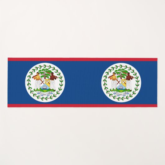 ベリーズ国旗を掲げた愛国的なヨガマット ヨガマット (正面(横))