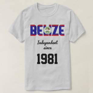 ベリーズ国旗独立お祝い Tシャツ