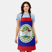 ベリーズ国旗 エプロン (着用した状態)