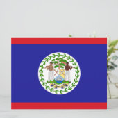 ベリーズ国旗 カード (スタンド正面)