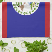 ベリーズ国旗 キッチンタオル (折り畳み)