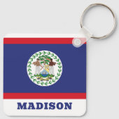 ベリーズ国旗 キーホルダー (裏面)