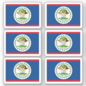 ベリーズ国旗 シール (正面)