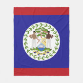 ベリーズ国旗 フリースブランケット (正面)