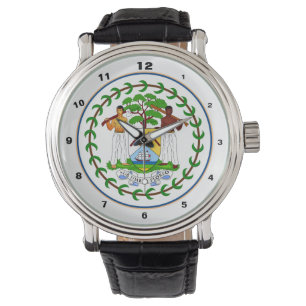 ベリーズ国旗&ベリーズトレンディーファッション/デザイン時計 腕時計