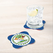 ベリーズ国旗 ペーパーコースター (インサイチュ)